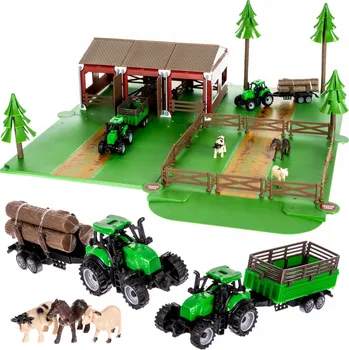 Stavebnice ostatní ISO 11465 farma s traktorem a zvířátky 102 ks