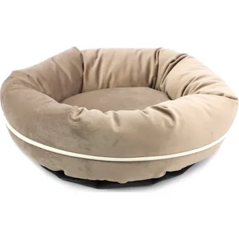 Pelíšek pro psa CAMON Pelíšek Velluto Round, béžový, 50 cm