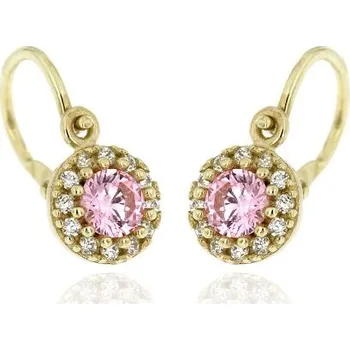 Náušnice Zlatnictví U Kostela Dětské náušnice s růžovým kamínkem 711ŽR 486226513