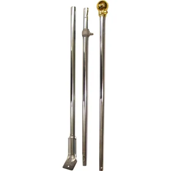 Tyč na sprchový závěs Tyč na vlajku 170 cm STŘÍBRNÁ