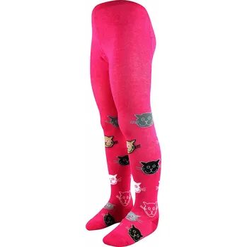 Punčocháčky punčocháče dětské Boma Max PK 37 tm. růžové s kočičkami velikost oblečení - děti: 98/104