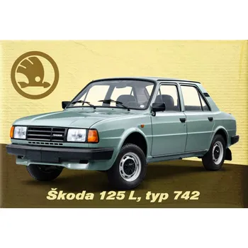 Dekorativní magnet Magnetka ŠKODA 125 L typ 742