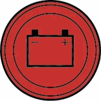 Kontrolka dobíjení kulatá, červená