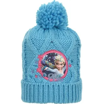 Čepice SUN CITY Kulich čepice Frozen Ledové království - 3 vyměnitelné bambulky Velikost: MODRÁ 54