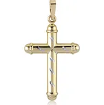 Lillian Vassago Přívěsek křížek z kombinovaného zlata LLV06-GP111
