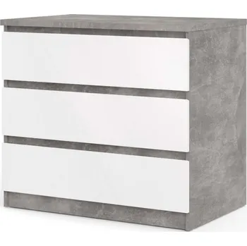 Komoda Falco Komoda Simplicity 235 beton/bílý lesk