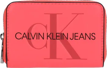 Peněženka Calvin Klein Accordion Zip Around neonově růžová