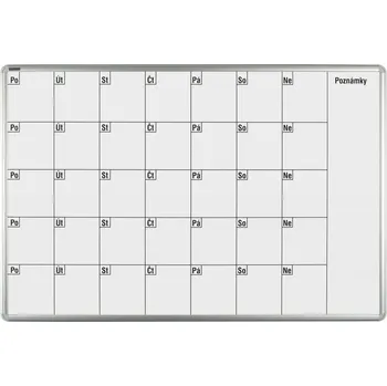 Plánovací tabule ekoTAB měsíční, 100 x 70 cm, lakovaná
