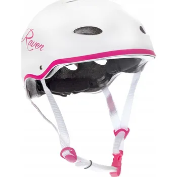 Cyklistická přilba Helma Raven F511 white/pink Velikost: S