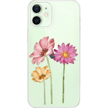 Telefonní příslušenství Odolné silikonové pouzdro iSaprio - Three Flowers - iPhone 12 mini