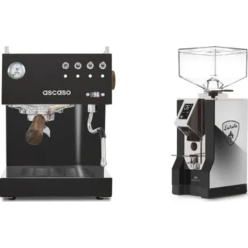 Set domácích spotřebičů Ascaso Steel UNO PID, Black&Wood + Eureka Mignon Specialita, NX…