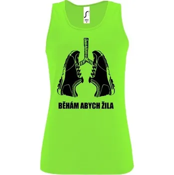 Dámské tričko Dámské funkční tílko s potiskem Běhám abych žila dámské