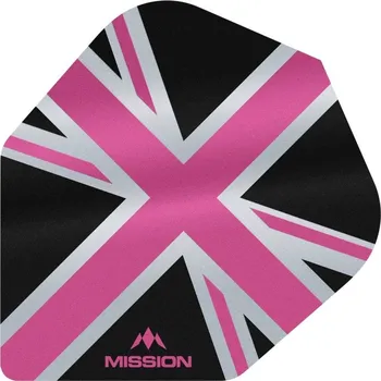 Příslušenství pro šipky Mission Letky Alliance Union Jack No6 - Black / Pink F3102