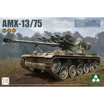 Plastikový model Takom 1/35 AMX-13/75 w/SS-11 ATGM