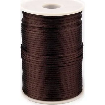 Příze Saténová šňůra Ø2 mm, barva Hnědá tm (191420)