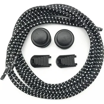 Tkaničky do bot Davay easyLACE sportovní pružné tkaničky do bot reflexní 120 cm Barva: Černá