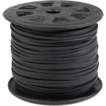 Řemínek imitace kůže šíře 2,5-3 mm, barva 2 (3 mm/111) černá