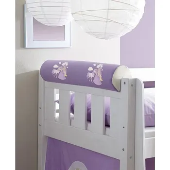 Chránič matrace Látkový chránič na zábranu postele motiv LILA/PRINCEZNA