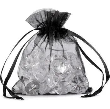 Dárkový pytlík 9x11 cm organza, barva 16 černá
