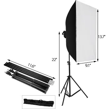 Studiové světlo SoftBox s paticí pro 5xE27, 60x90cm, kompletní set