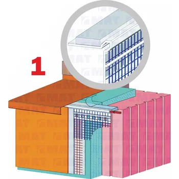 Stavební profil Podparapetní profil 2m se sítí