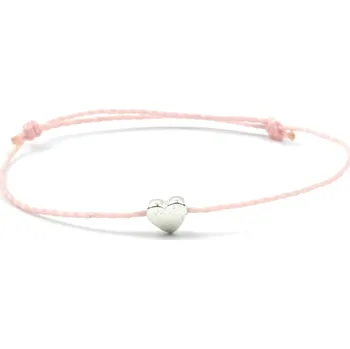 Náramek Moni dámský náramek světle růžový se srdíčkem