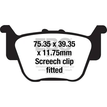 Brzdová destička Brzdové destičky EBC FA714TT