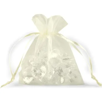 Dárkový pytlík 9x11 cm organza, barva 2 krémová světlá