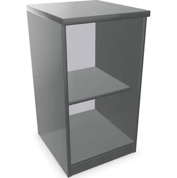 Policová skříň Kancelářská skříň - regál, v x š x h: 740 x 400 x 445 mm, barva tmavě šedá