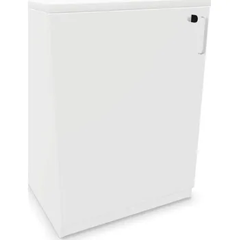 Policová skříň Kancelářská skříň - dveře jednokřídlé, v x š x h: 825 x 600 x 445 mm, barva bílá