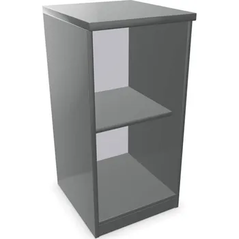 Policová skříň Kancelářská skříň - regál, v x š x h: 825 x 400 x 445 mm, barva tmavě šedá