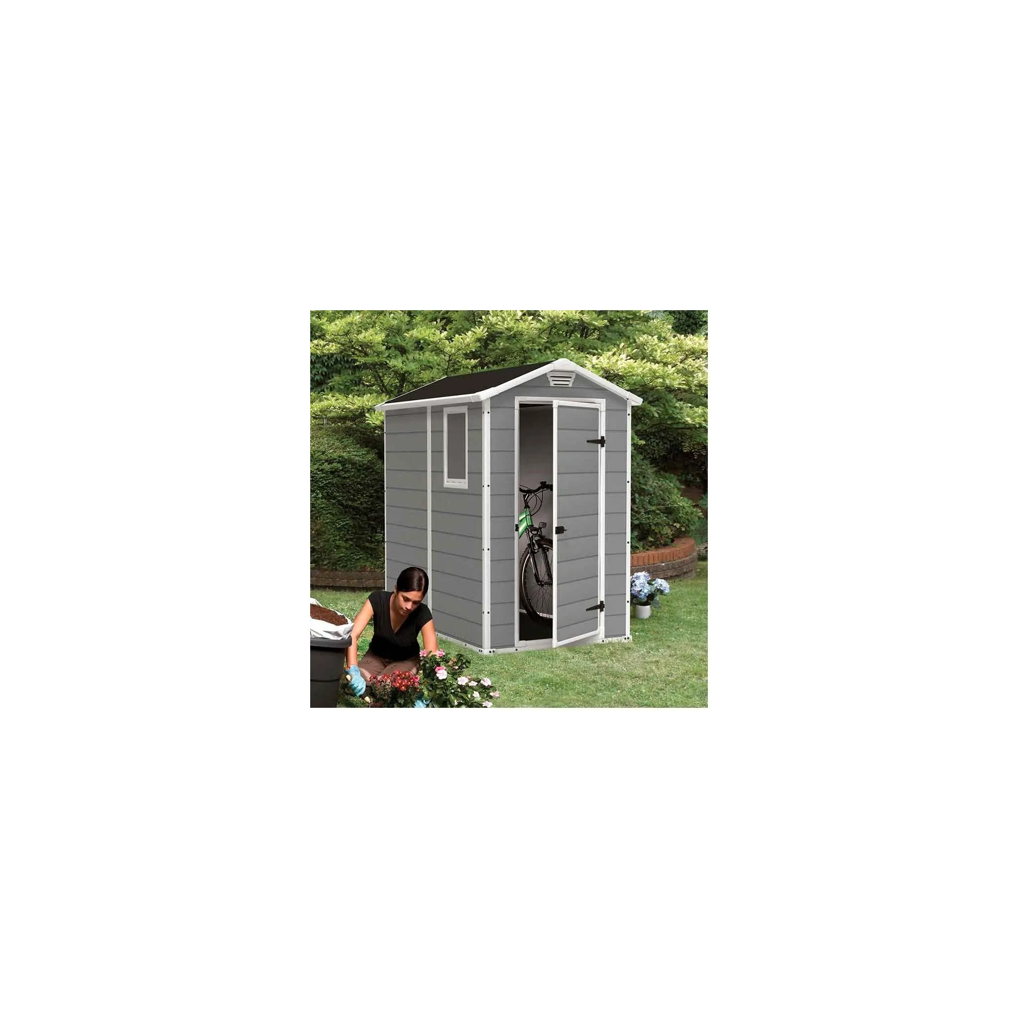 Fotografie 4 - Zahradní domek Keter Manor 192 x 130 x 198 cm šedý