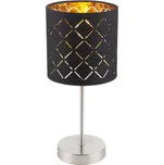 Globo 15229T CLARKE - Stolní lampička s vypínačem na kabelu 1 x E14 (Textilní stolní lampička s moderním stínidlem)