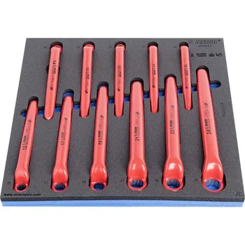 Skříňka na nářadí Sada VDE izolovaných očkových klíčů (10-24) UNIOR – 11 dílů