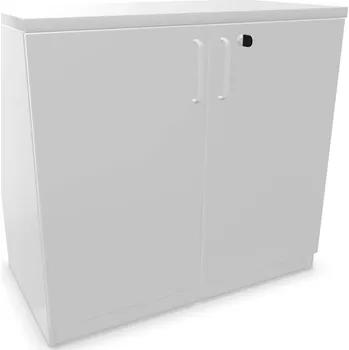 Policová skříň Kancelářská skříň - dveře dvoukřídlé, v x š x h: 740 x 800 x 445 mm, barva světle šedá