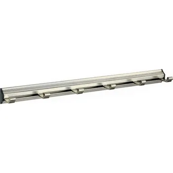 Věšák Walteco Věšáková lišta 6 háčků, 405mm, aluminium, broušený nikl