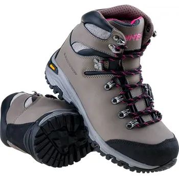 Dámská treková obuv Hi-Tec Sajama Mid WP W Grey/Light Fuchsia/Black