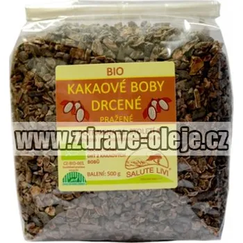 Kakaové boby drcené pražené Bio 500g Salute Livi