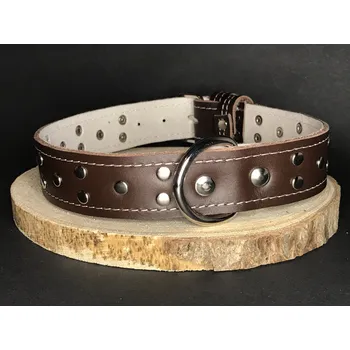 Obojek pro psa Palkar zdobený obojek z kůže hlazenice pro psy 65 cm x 30 mm hnědý (Palkar zdobený obojek z kůže hlazenice pro psy 65 cm x 30 mm hnědý)