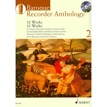Baroque Recorder Anthology 2 + Audio Online / zobcová flétna a klavír