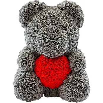 plyšák Rose Bear medvídek z růží se srdcem 38 cm