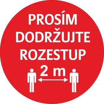 Prosím dodržujte rozestup - kruh č 300 x 300 mm