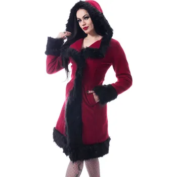 Dámský kabát kabát dámský POIZEN INDUSTRIES - DARK MASE - RED - XL