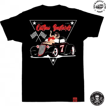 Pánské tričko Tričko pánské Outlaw Bastards Hot Rod Pin-Up - velikost XXL