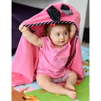 růžová velká osuška "zajíček"