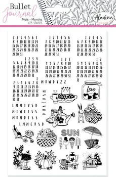 samolepka Aladine Stampobullet Journal kalendárium 25 ks