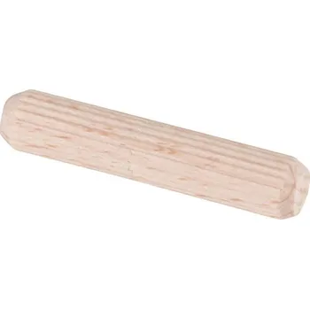 Hmoždinka Walteco Dřevěný kolík 8x40mm, rýhovaný, 40 ks