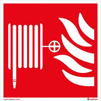 Walteco Požární hadice, 150x150mm, samolepka Množství: 1 ks