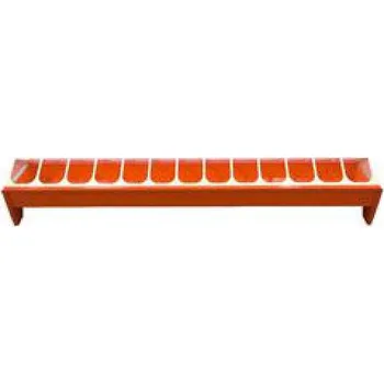 UKAL Elevage Krmítko pro slepice žlabové 50 cm oranžové krmítko pro hospodářská zvířata UKAL Elevage Krmítko pro slepice žlabové 50 cm oranžové