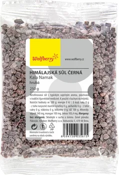 Kuchyňská sůl Wolfberry Kala Namak Himalájská černá hrubá sůl 250 g